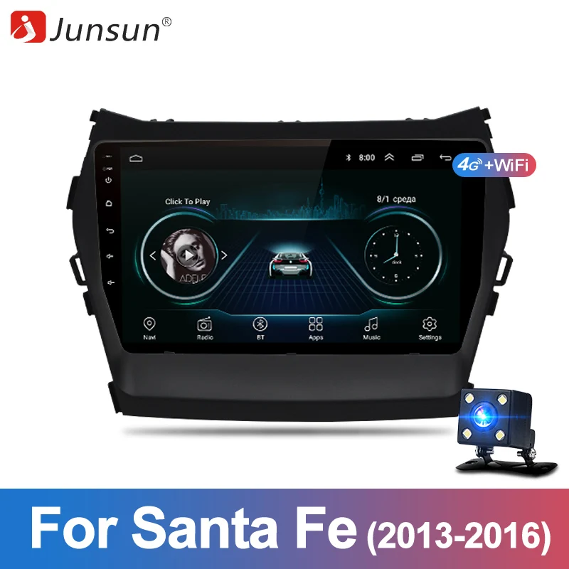 

Junsun V1 2G+32G Android 9.0 For Hyundai Santa Fe 3 2013-2016 Car Radio Multimedia Video Player Navigation GPS RDS 2 din dvd