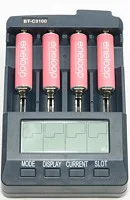 Opus BT-C3100 V2.2 умный цифровой Интеллектуальный 4 слота ЖК-дисплей Универсальное зарядное устройство для Li-Ion NiCd NiMh батареи EU US