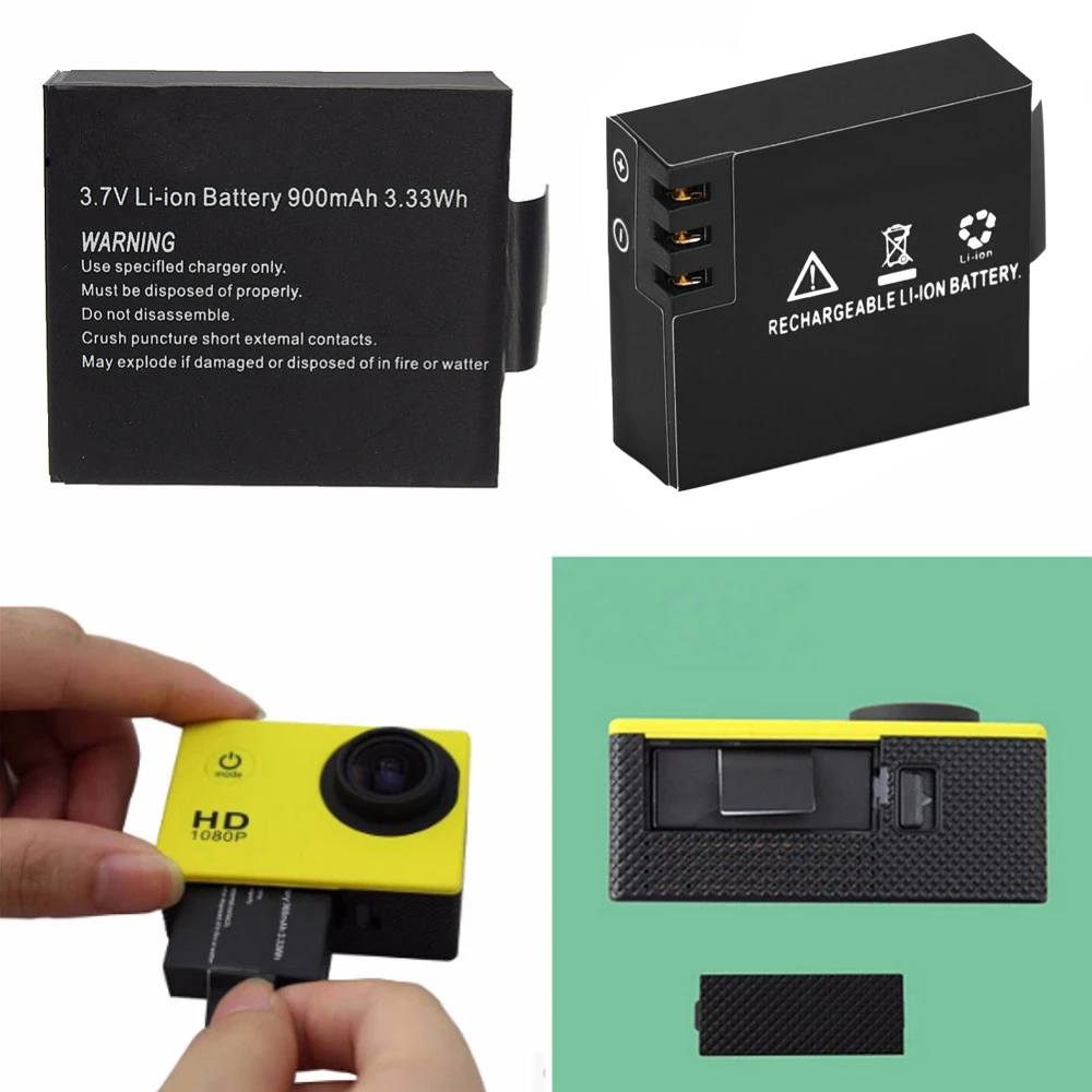 2 шт 3,7 V 900mAh перезаряжаемая литий-ионная батарея для SJ4000 WiFi SJ5000 WiFi M10 SJ5000x Elite Goldfox Экшн-камера 2 шт 3,7 V 900mAh перезаряжаемая литий-ионная батарея для SJ4000 WiFi SJ5000 WiFi M10 SJ5000x Elite Goldfox Экшн-камера