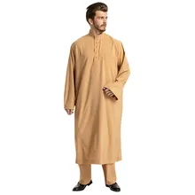 Для мужчин в этническом стиле с длинными рукавами комплект детской одежды, тренировочный костюм Для мужчин исламский мусульманский стиль; Ближний Восток Макси-платья штаны костюм, повседневное Для мужчин Модный комплект# w30