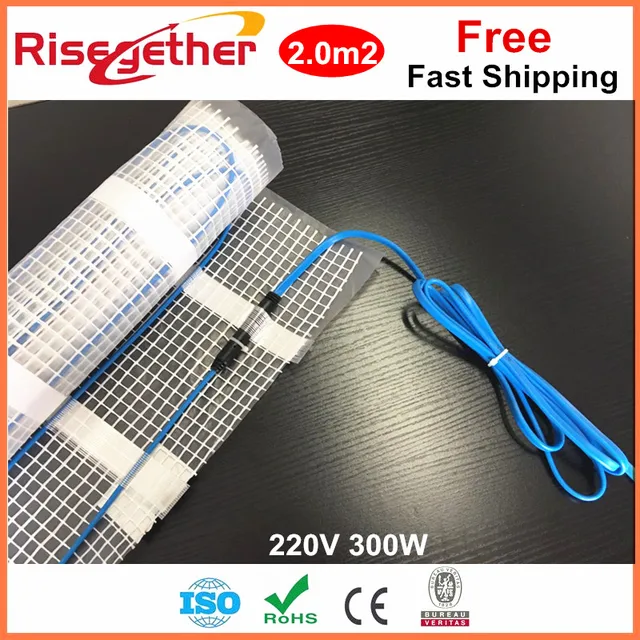 2.0m2 120 V/220 V Elektrische Verwarming Vloer Kabel Mat Voor ... 2.0m2 120 V/220 V Elektrische Verwarming Vloer Kabel Mat Voor ...