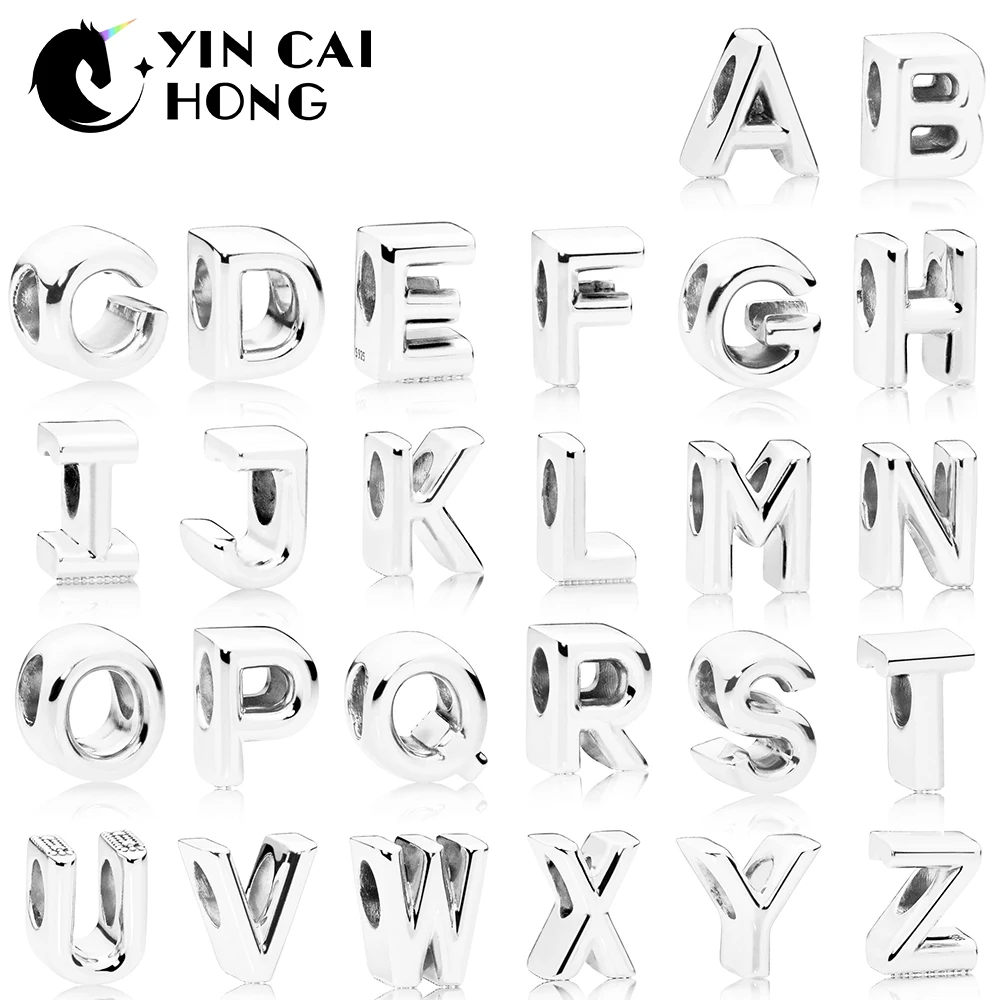 

YCH 100% 925 Sterling Silver LETTER 26 Letter CHARM (Remarks Selection) 797455 797456 797457 797458 797459 797460 797461 79746