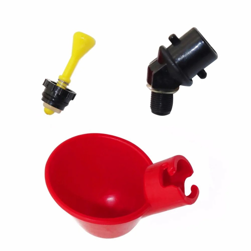 Top Quality New Design 5Pcs Chicken Pigeons Drinker Cups Automatic Heat Resistant Float Poultry Water Drink Cup Coop System Tool