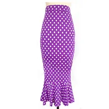 Новинка, женские летние офисные вечерние Облегающие юбки-карандаш в горошек с высокой талией, облегающая юбка миди