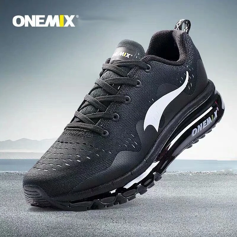 Мужские кроссовки onemix Air спортивные дышащие для бега с амортизацией массажные
