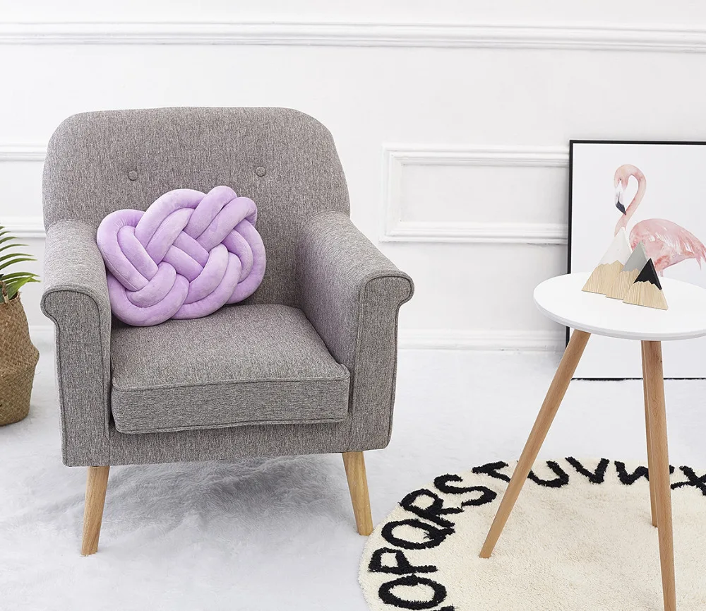 40x30 см вязанная подушка для автомобиля INS узел Подушка детский успокаивающий куклы для сна плюшевые игрушки для детей, домашняя