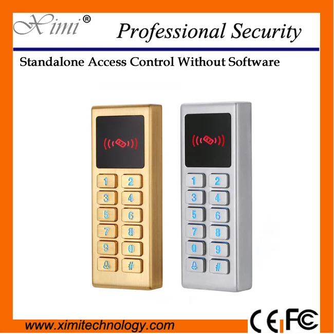 

M10 Card and pin IP65 Waterproof standalone access control without software RFID card with LED key security door access control