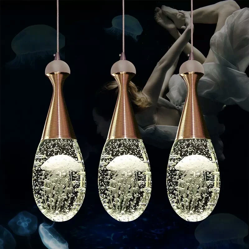 

Modern Luxury Bottle Led Chandeliers Lighting Luminaria Lustre Crystal Dining Room Led Pendant Chandelier Lamp Led Hanging Light