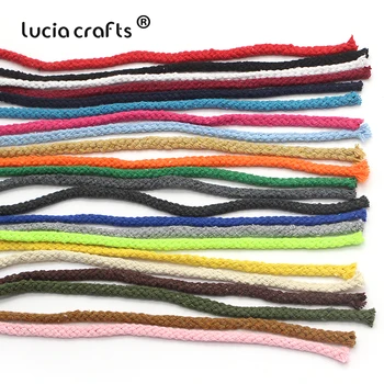 

SALE!Lucia crafts 5m/22m Multi colors Cotton Cords Braided Rope Decorative Drawstring Cord DIY Home Handmade Accessories W0210