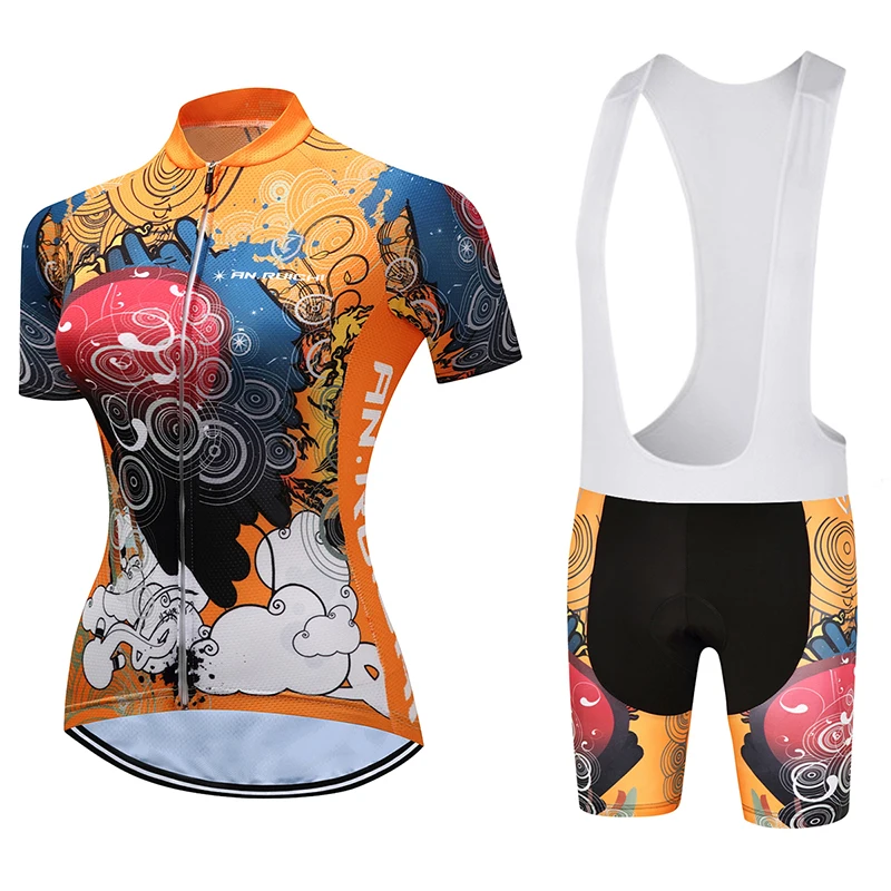 

Women Short Bicycle Cycling Sets Anti-sweat Pattern Printing 3D Padding Cushion Sport Jerseys Customized/Wholesale Service