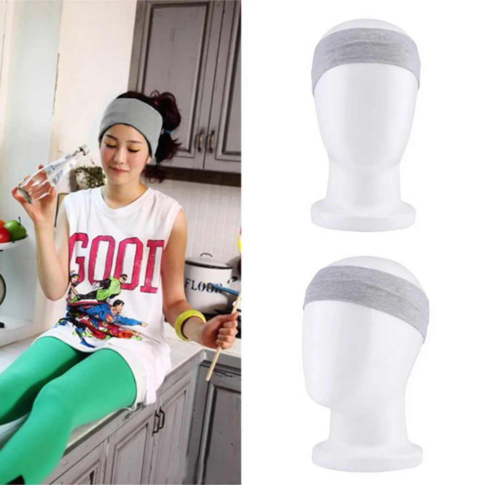 Women Girls Yoga Sports Sweatband Headband Elastic Hair Band