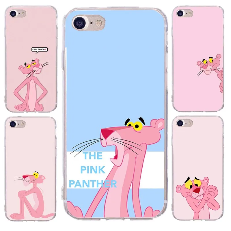 Pink Panther For Coque Iphone 5 5S SE 6 6S 7 8 plus X Lovely Cartoon Soft Case Cover Phone for iphone Funda Capa |