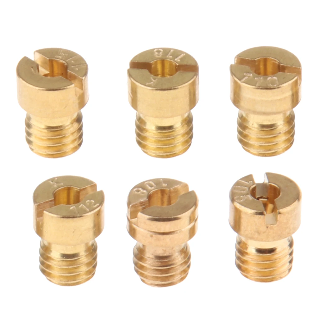 

dolity 6 Pieces Motorcycle Carburetor Repair Kit Main Jet Set 105 108 110 112 115 118 for PWK