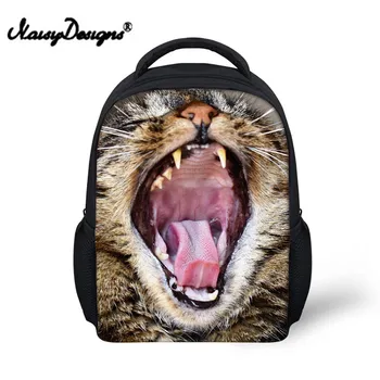 

Gaze and Roar 3D Printing Shoulder Backpack for Teen students kid gifts bag Customize image Children Schoolbag