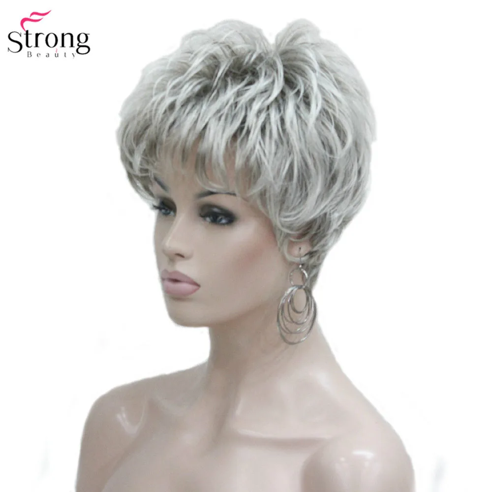 StrongBeauty женский парик Короткий прямой из натурального меха