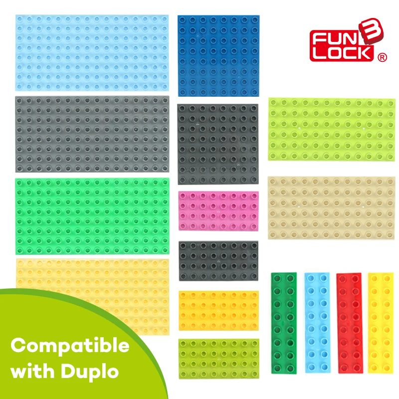 

Funlock Duplo Building Blocks Brick Bottom Plate Baseboard Construction Building Basic Educational Toys Games For Kid