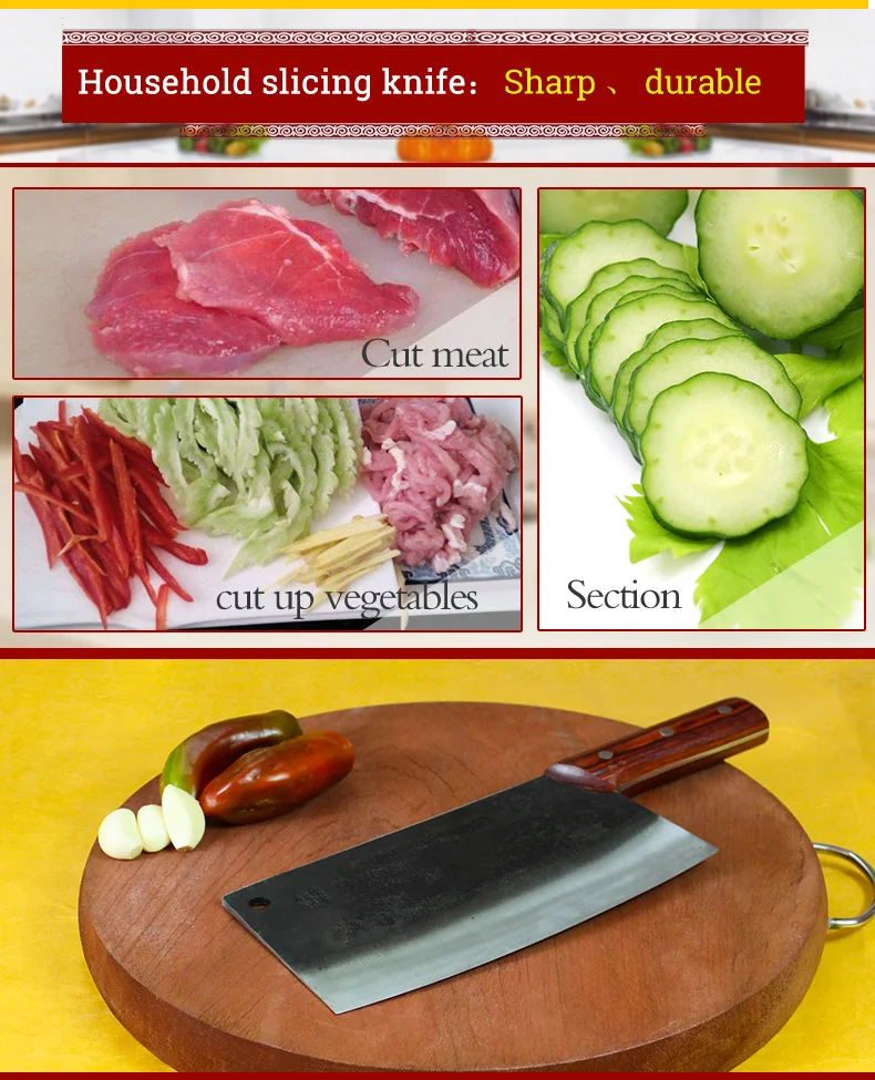 Кухонные профессиональные поварские ножи, 8 дюймов, ручная работа, кованые кухонные ножи, нож для нарезки, китайский нож, нож для овощей, мяса cocina