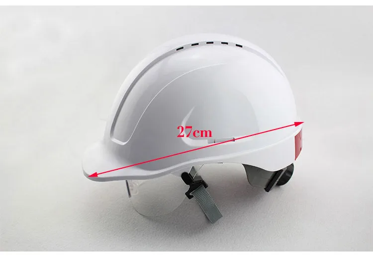 Safety Helmet With Transparent PC glasses Hard Hat ABS Construction Protective Helmets Work Cap Engineering Power Rescue Helmet (9)