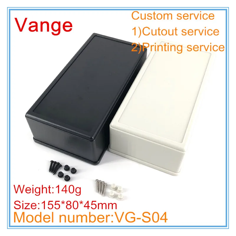 

5pcs/lot extruded mold injection ABS plastic material case enclosure diy 155*80*45mm footpad included for battery equipment
