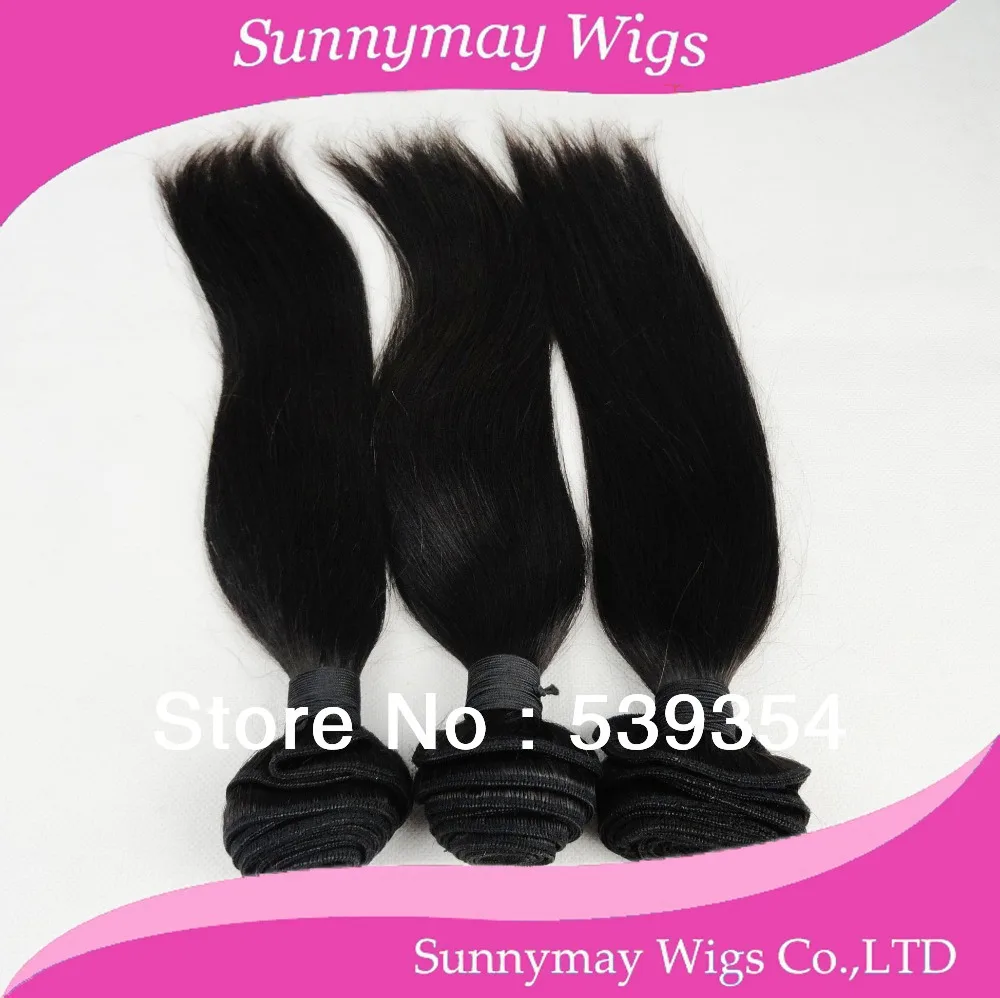 

100% Natural straight Brazilian virgin hair extension,human hair weft 100g