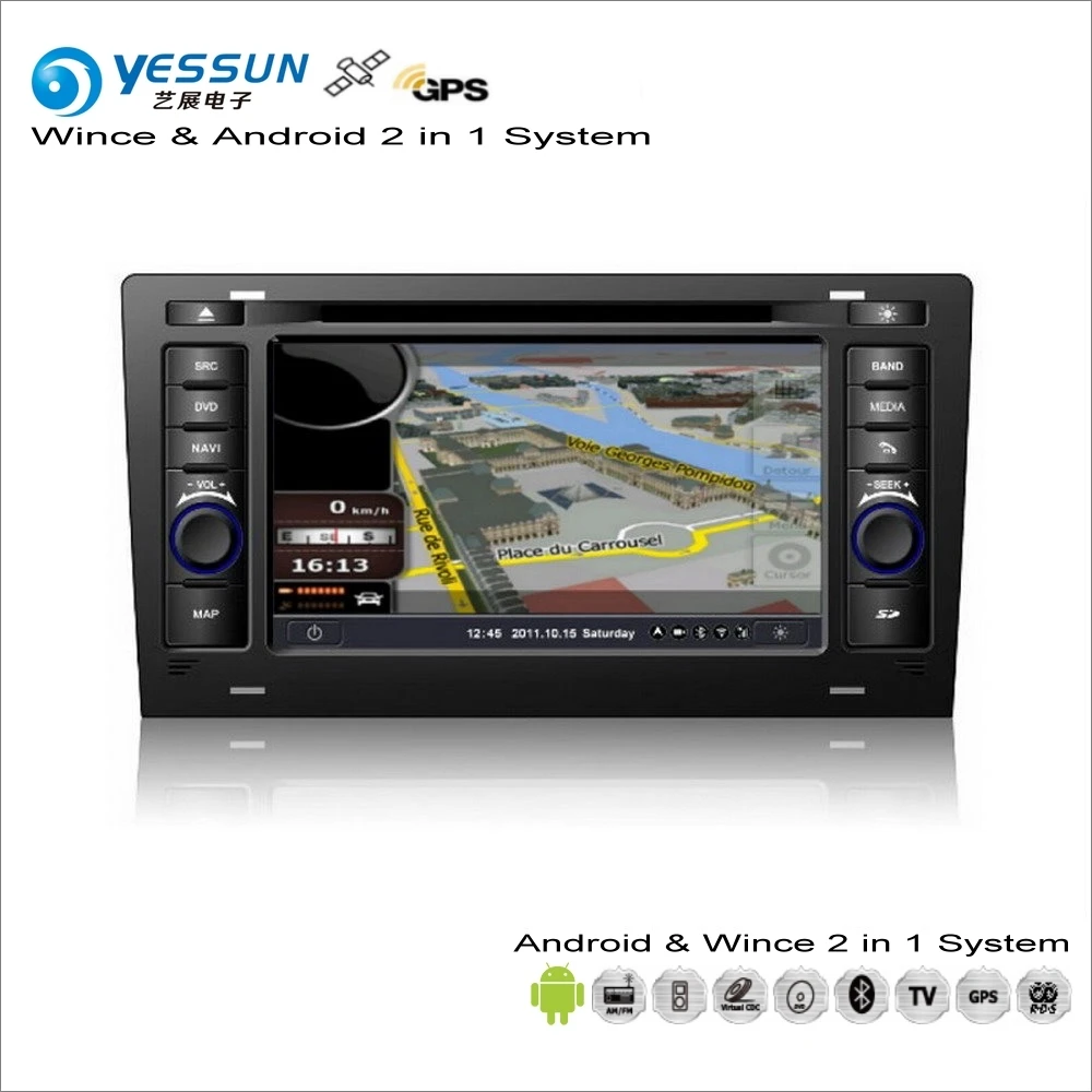 YESSUN для AUDI A8 S8 1994~ 2003-Автомобильный Android мультимедийный радио CD dvd-плеер gps Navi Карта Навигация Аудио Видео Стерео экран