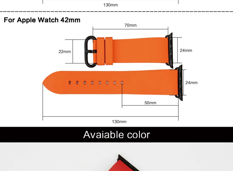 MAIKES фторокаучуковый ремешок для часов Apple Watch 42 мм 44 мм 40 мм серия 4 3 2 1 все модели iWatch ремешок 38 мм