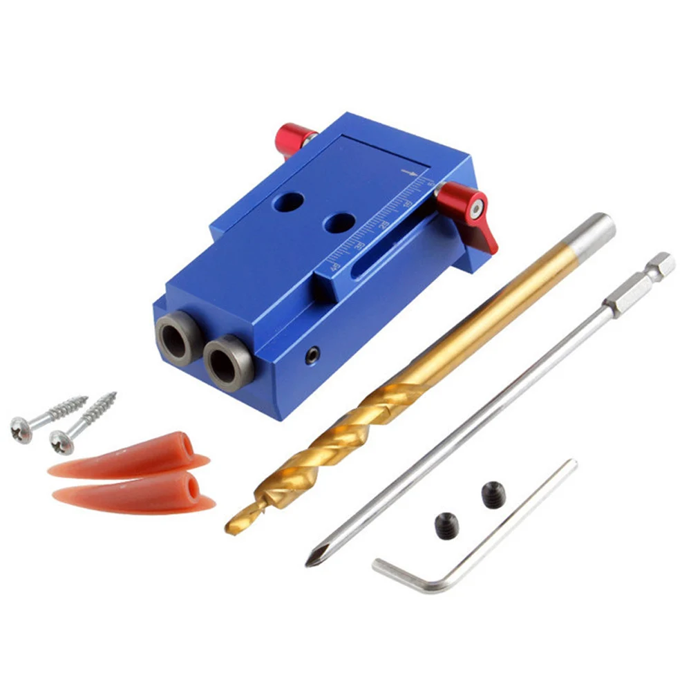 

Mini Wood Working Kreg Style Pocket Hole Jig Kit System For Joinery Step Drill Bit Accessories Wood Work Tool Set With Box Tool
