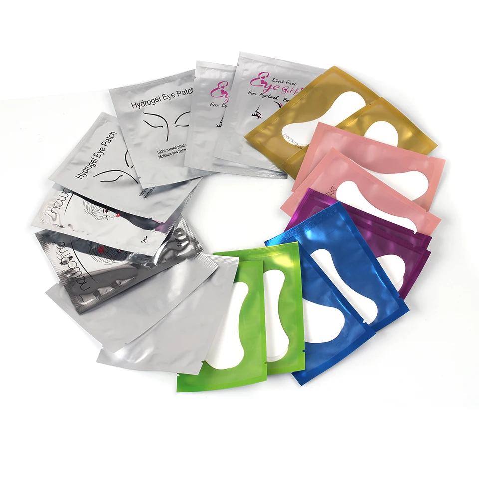 

100pairs/pack Eyelash Extension Paper Patches Lint Free Sticker Wraps Eyelash Pads Eye Tips for Professional Make Up Tools