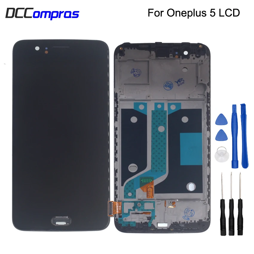 

For Oneplus 5 A5000 LCD Display Touch Screen With Frame Digitizer Assembly For Oneplus 5 Screen LCD Display PhoneParts FreeTools