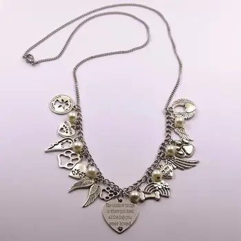 

the rainbow bridge is where you meet stainless steel chain dog angel pet loss pet owner best frined dog lover present necklace