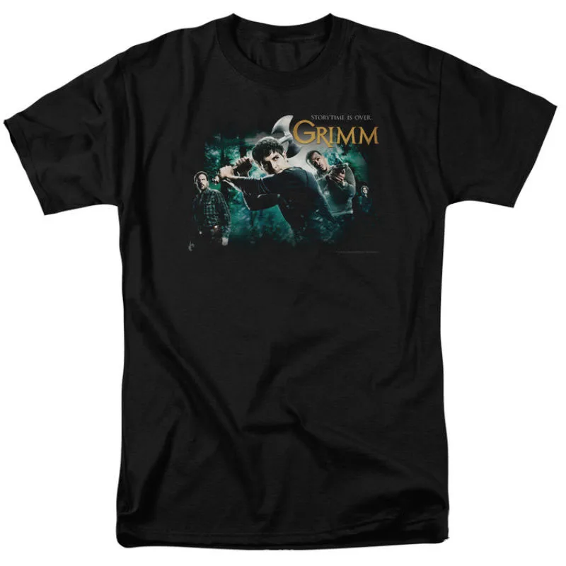 Grimm- Storytime Is Over Apparel T-Shirt - Black discout hot new fashion T Shirt top free shipping 2018 officia | Мужская одежда