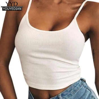 

White Red Short Tank Tops For Women Sexy Fitness Strap Camis Female Adjustable Sleeveless Crop Top Ladies Cropped Feminino *1222