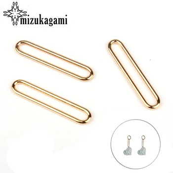 

6pcs/lot Zinc Alloy Gold Geometric Rectangle Charms Connector For DIY Fashion Earrings Jewelry Accessories