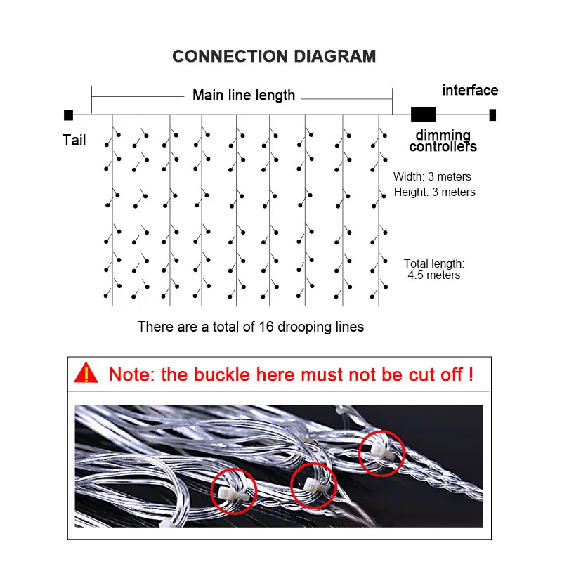 18W 304 LEDs Christmas Holiday Lighting 110V 220V Xmas Garden Party 3X3 Meters 4 Color 8 Modes Indoor Curtain Decoration Lamps 18W 304 LEDs Christmas Holiday Lighting 110V 220V Xmas Garden Party 3X3 Meters 4 Color 8 Modes Indoor Curtain Decoration Lamps
