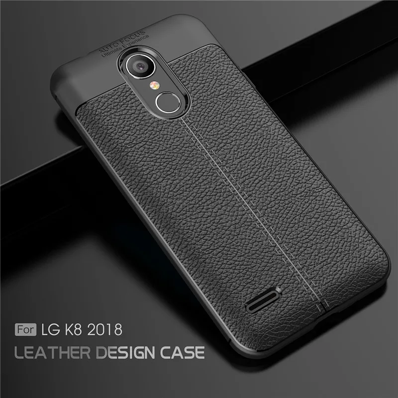 Для LG K8 2018 чехол LGK8 Роскошный Личи шаблон мягкий силиконовый тонкий ТПУ Броня