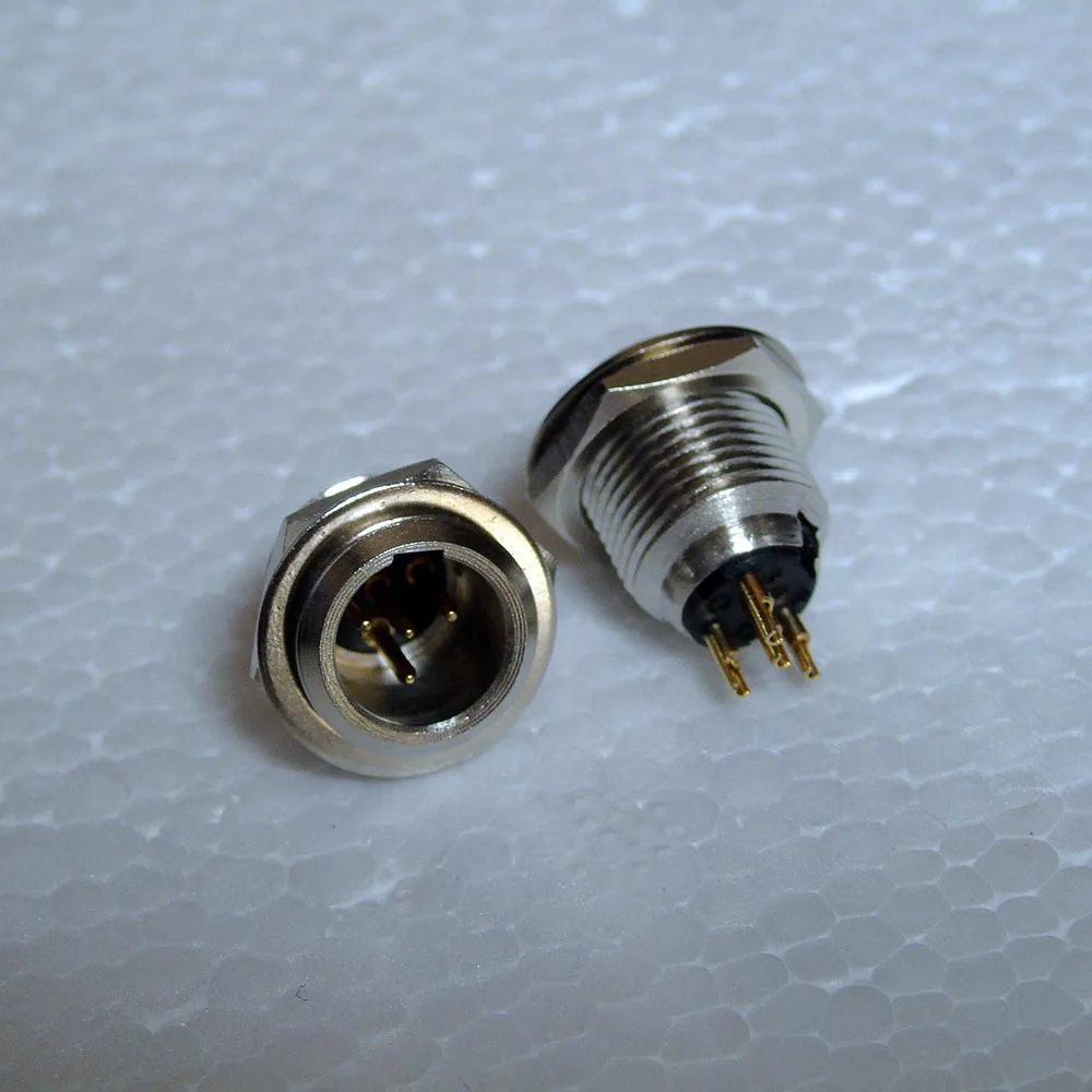 High quality 2pcs/lot Connector Mini XLR 4Pin Male Panel socket ,Mini