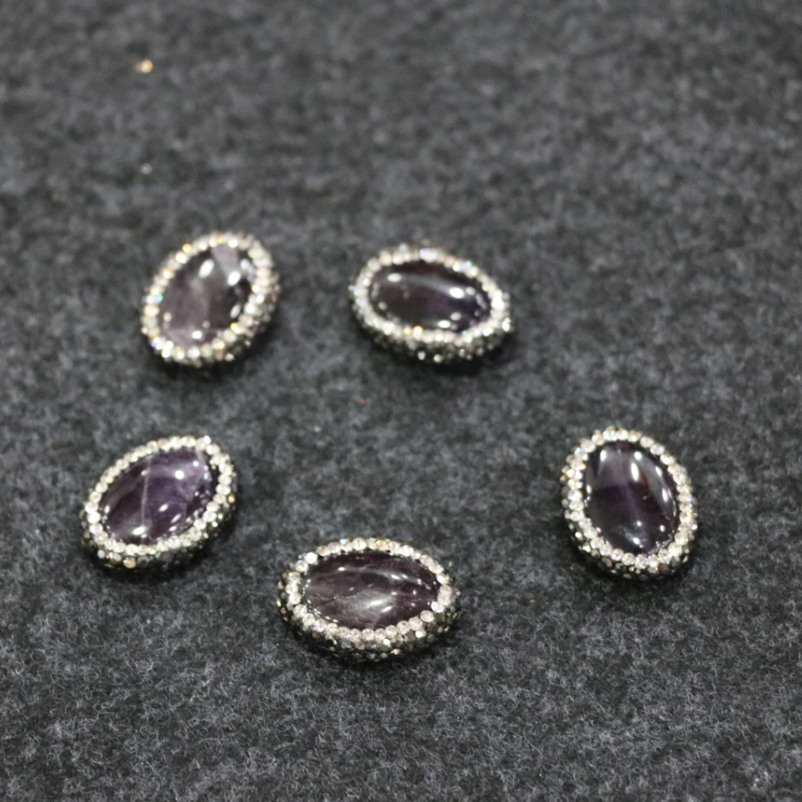 Raw Purple Crystal Quartz Crystals Necklace Drop Pendants Point, Quartz