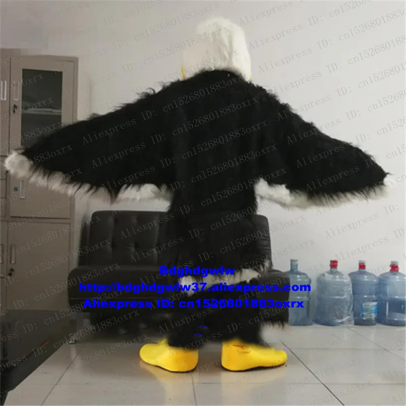 Черно-белое длинное меховое кольцо с головой орла Tercel Tiercel Falcon Vulture маскарадный костюм для взрослых фигурка героя маркетинговые акции zx143