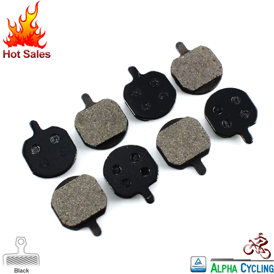 

MTB Bicycle Disc Brake Pads for Hayes MX2 MX3 MX4 SOLE, GX-C, JAK-5 Disc Brake, Black RESIN, 4 Pairs