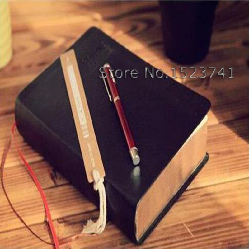 

Believe Bible Diary Book Black Retro PU Cover Golden Edge Vintage Thick notebook