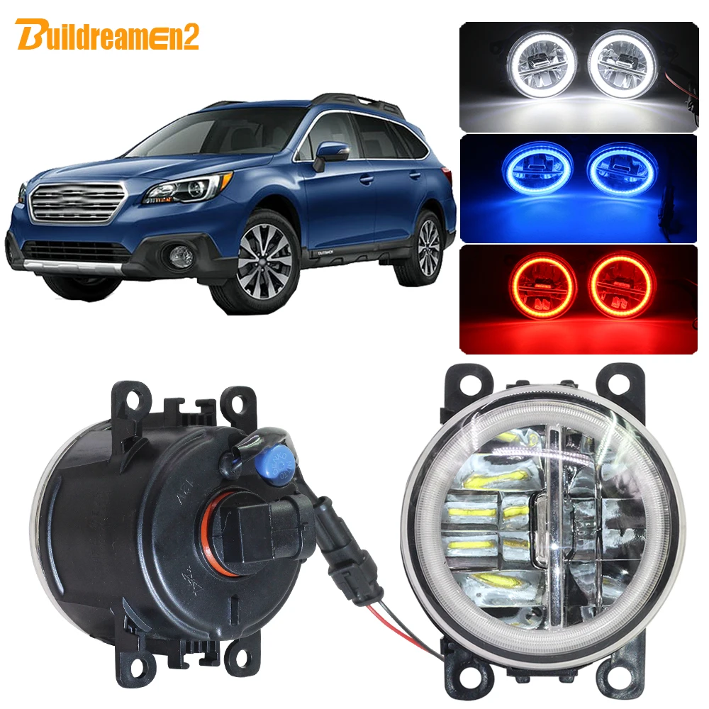

Buildreamen2 Car Styling 4000LM H11 LED Fog Light Kit Angel Eye Daytime Running Light DRL 12V For Subaru Outback 2010-2012