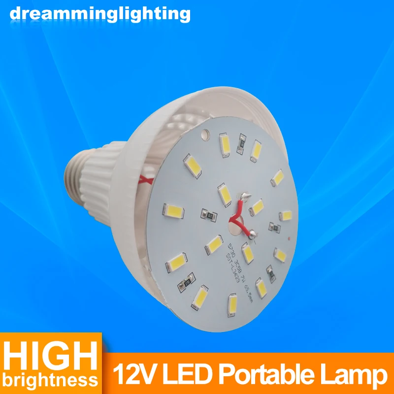 5X12V DC E27 светодиодная лампа SMD5730 светодиодные лампы из алюминия 3 Вт 5 7 9 12 15