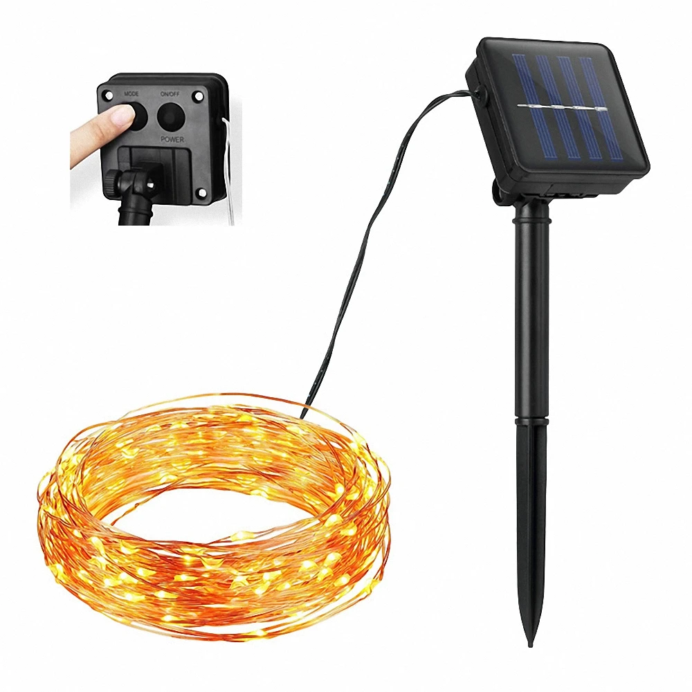 

8 mode LED Outdoor Solar Lamp String Lights 100/200 LEDs Fairy Holiday Christmas Party Garland Solar Garden Waterproof