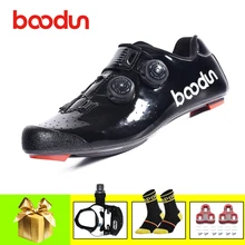 BOODUN road bike shoes pro cycling shoes SPD-SL pedals self-locking sapatilha ciclismo bicicleta Athletic Ultralight shoes
