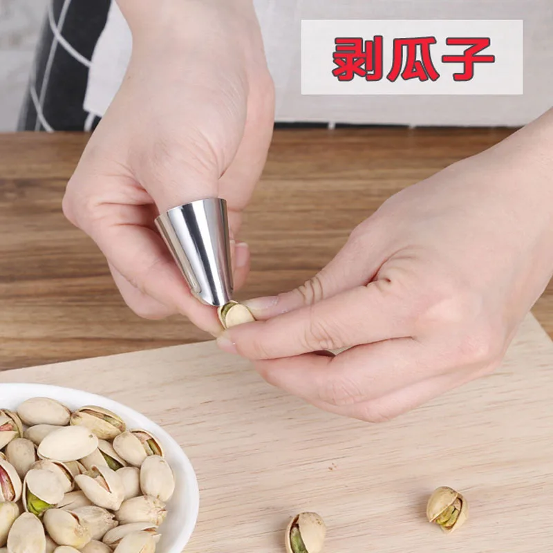 Нержавеющая сталь защита для пальцев арахиса Шеллер овощные орехи пилинг палец защита кухонные защитные средства для резки