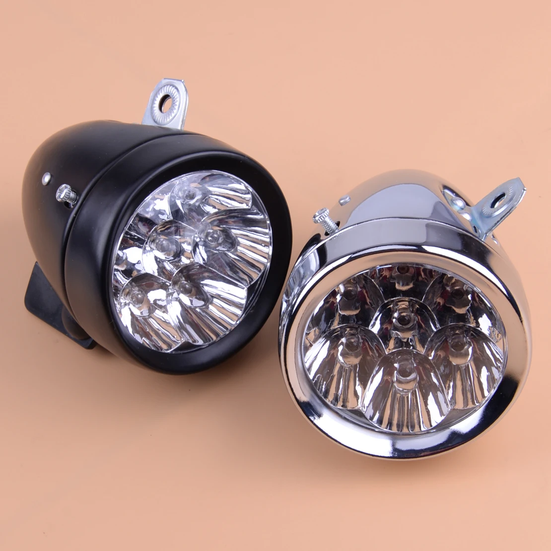 

CITALL 7 LED Vintage Bicycle Front Head Fog Lamp Light Retro Bike Scooter Headlight Waterproof Metal Battery