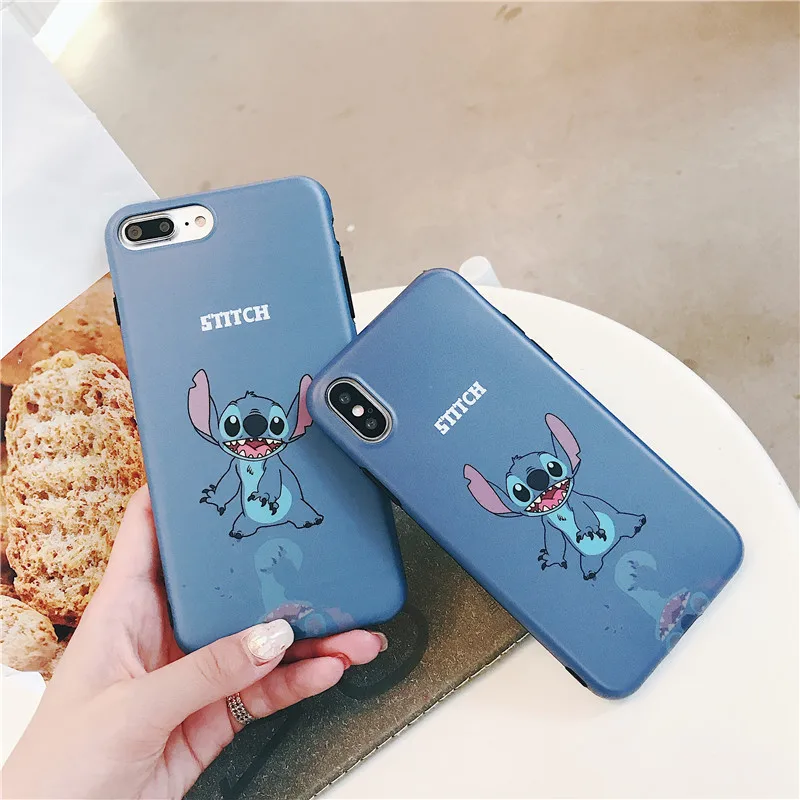 Meachy Cute Cartoon Phone Case For iPhone 7 8 Plus Stitch Cases For