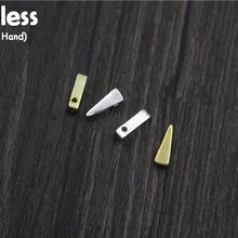 Uglyless реального 925 пробы серебро Треугольники Бисер аксессуары ювелирные изделия DIY Мини Размеры Ручной Работы Выводы персонализировать Spacer