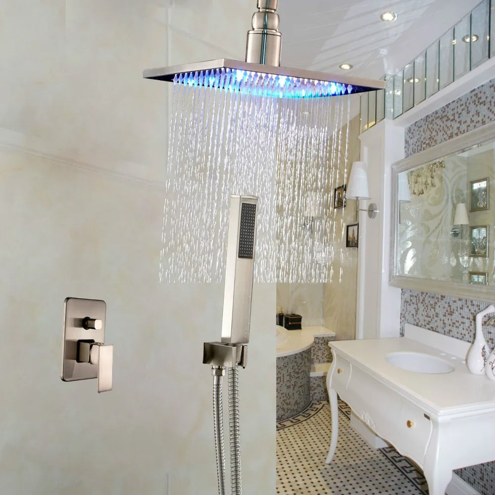 Home Garden As Chrome Bathroom Ceiling Shower Faucet Set 8