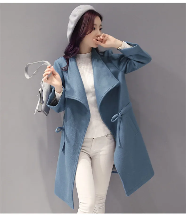 La Pink 4xl D'hiver Longues Laine Manteau Mince red gray blue Coréenne Extérieures Femmes Mode Taille Breasted green 2017 E0721 De Plus Manteaux Pardessus M ALj45R